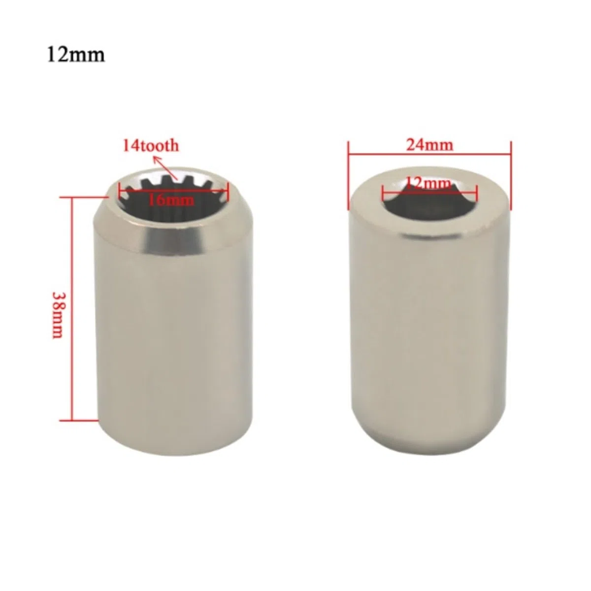 Genérico Compatible con Accesorios de Bomba Pozo Profundo Acero Inoxidable, Acoplamiento rodamiento Goma, Eje buje Sumergible, 1 Uds