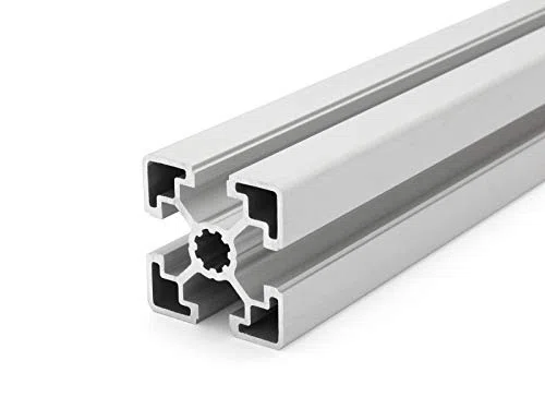 Perfil de aluminio 45x45L tipo B ranura 10 (ligero), anodizado plata - Longitudes estándar 1200mm