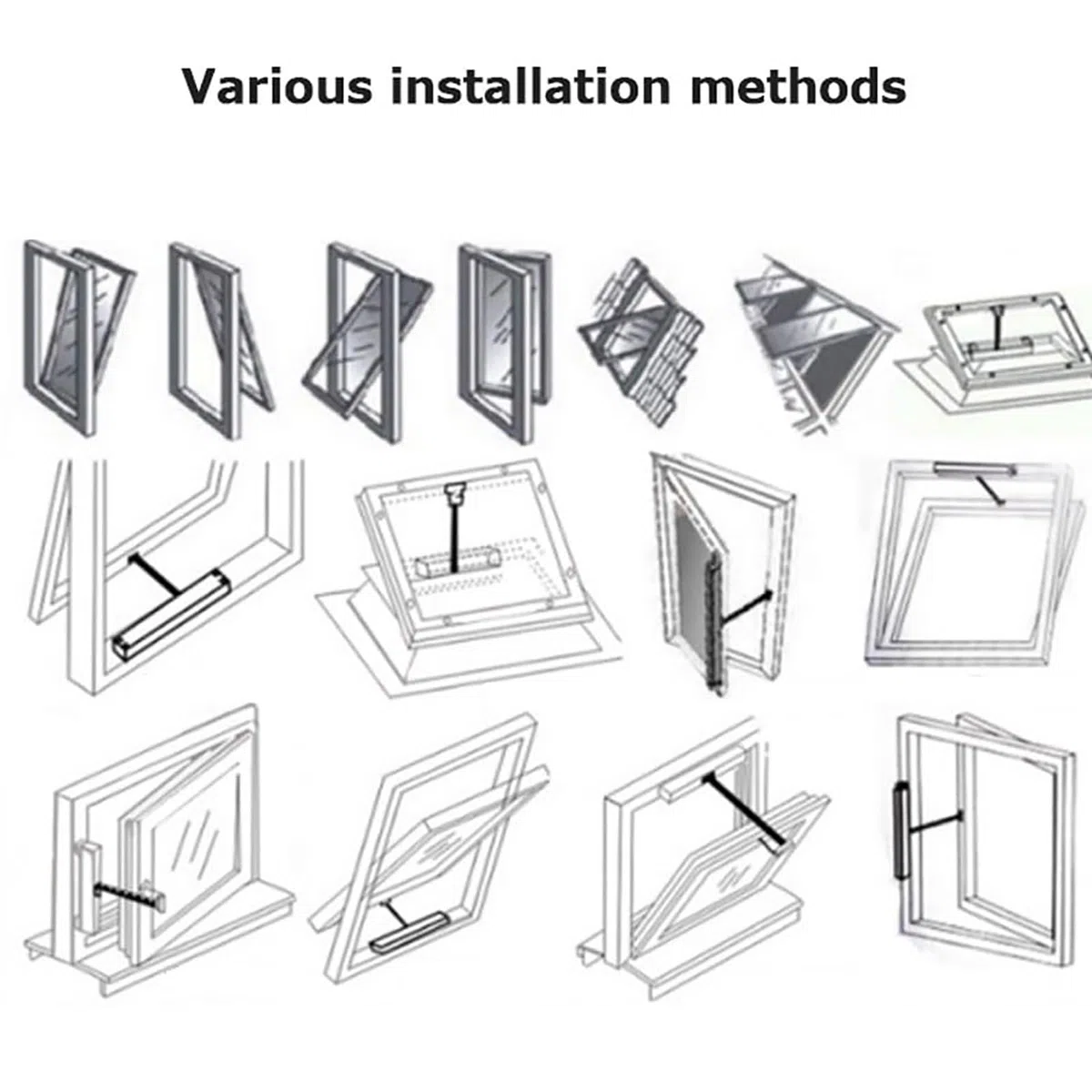 Actuador eléctrico para abrir ventanas, cadena de 24 V, control remoto, ideal para tragaluces y rejillas de ventilación, longitud de carrera ajustable de 300 mm a 800 mm