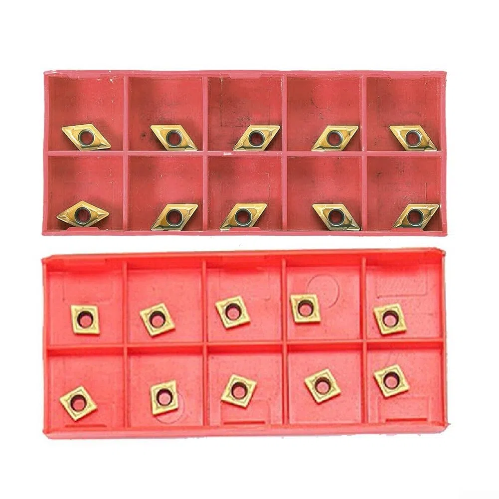 10 piezas CCMT21.51 CCMT060204 + 10 piezas DCMT21.51 DCMT070204 insertos de torneado de carburo, fresas CNC para acabado de torneado