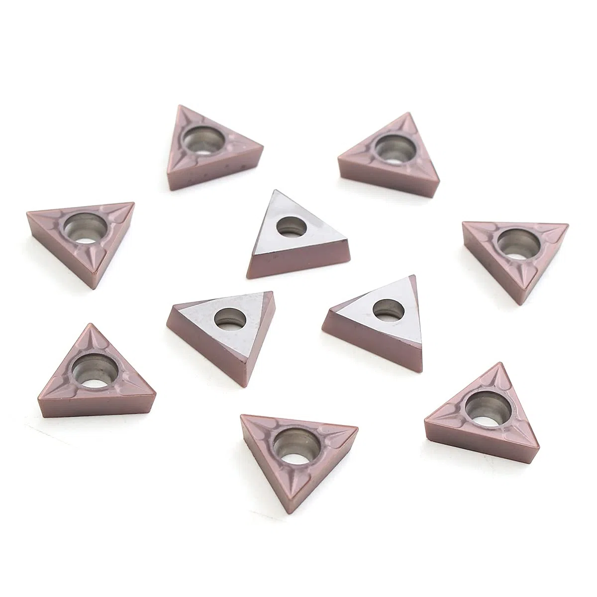 Maizoon Insertos CNC Insertos de torneado de carburo Juego de herramientas de torneado de torno CNC 10 piezas TCMT16T304 VP15TF TCMT32.51 CNC Cortador Torno Herramientas DZ14