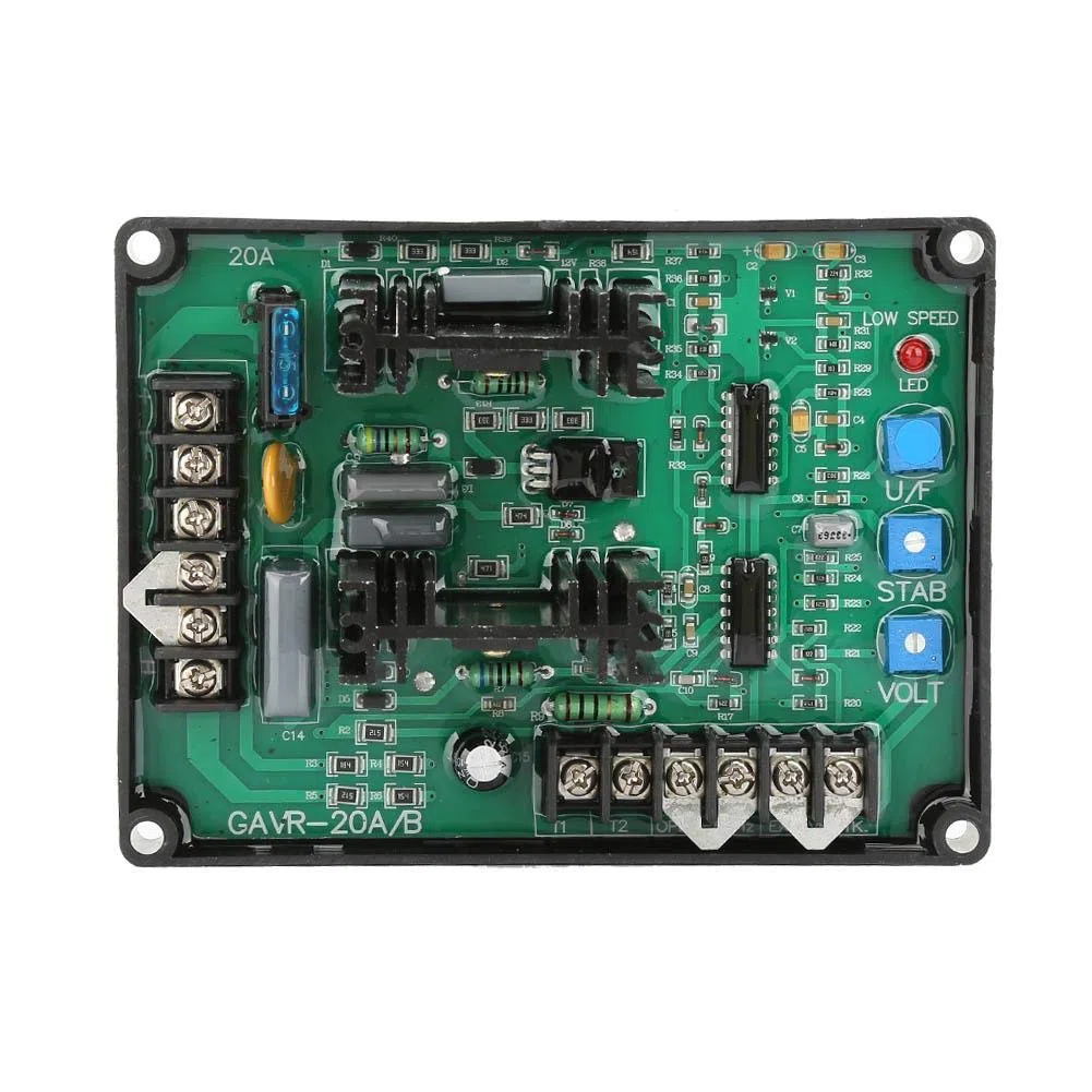 Vikye Regulador de voltaje GAVR-20A, generador de regulador de voltaje automático universal 20A 50 HZ 60 HZ ajustable
