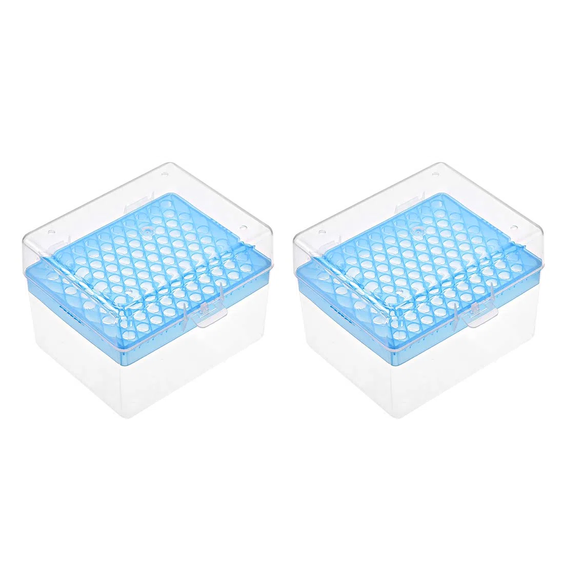 sourcing map - Caja de puntas de pipeta (polipropileno, 100 pozos, para pipetas de 1 ml/1000 ul, diámetro de orificio de 8,5 mm, 2 unidades)