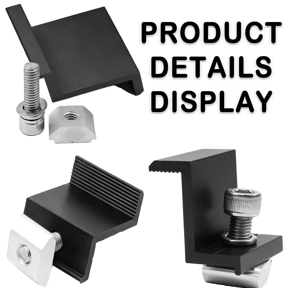 16 Piezas Soporte Z De Montaje De Panel Solar 30mm, Soporte Placas Solares, Abrazaderas Finales Para Placas Solares, Abrazaderas Para Módulos Solare, Para Techos, Paredes, Barcos, Autocaravanas