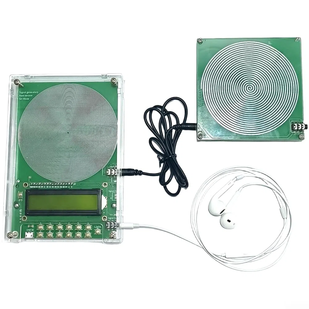Generador de ondas Schumann con frecuencia ajustable de 0,1 Hz a 99999 Hz, pantalla digital y antena extendida para pruebas de resonancia precisas en laboratorio o campo de investigación, diseño