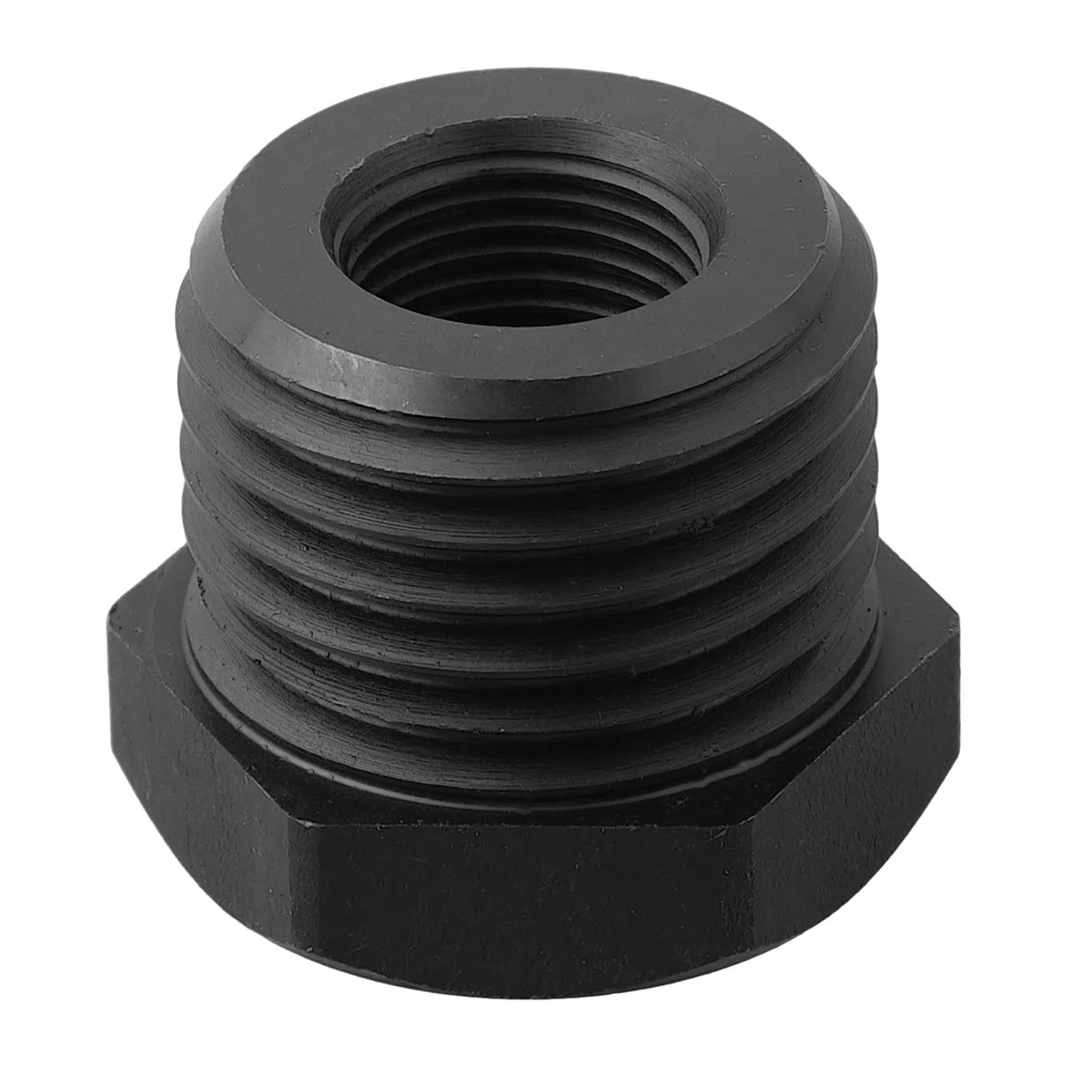 Adaptador de mandril de torno de madera, adaptador de husillo de rosca de 33 x 3,5 mm a 18 x 1,5 mm, montaje de bloque + guía de profundidad + perilla - Precisión mejorada