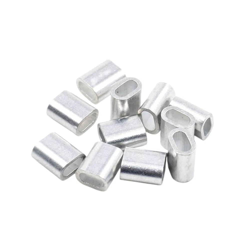 Genérico 25 Piezas Mangas de Aluminio, Virolas de Aluminio para 8mm Cables Cuerda