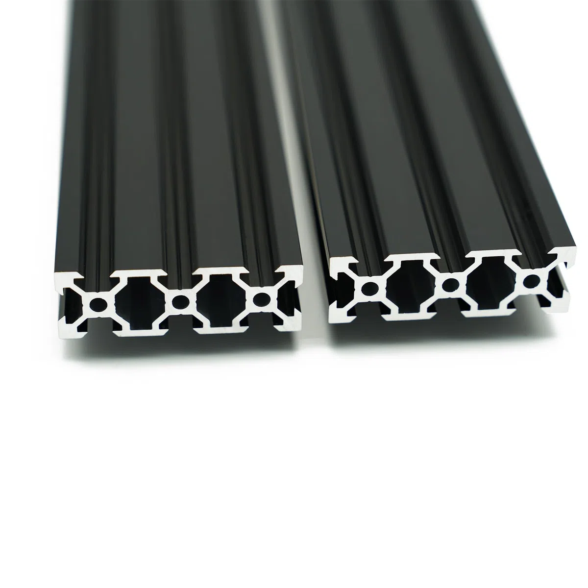 Iverntech 1PC 700mm 2060V Tipo Norma Europea Perfil de Aluminio Anodizado Negro Extrusión Riel Lineal para Impresora 3D y Máquina de Grabado Láser CNC DIY
