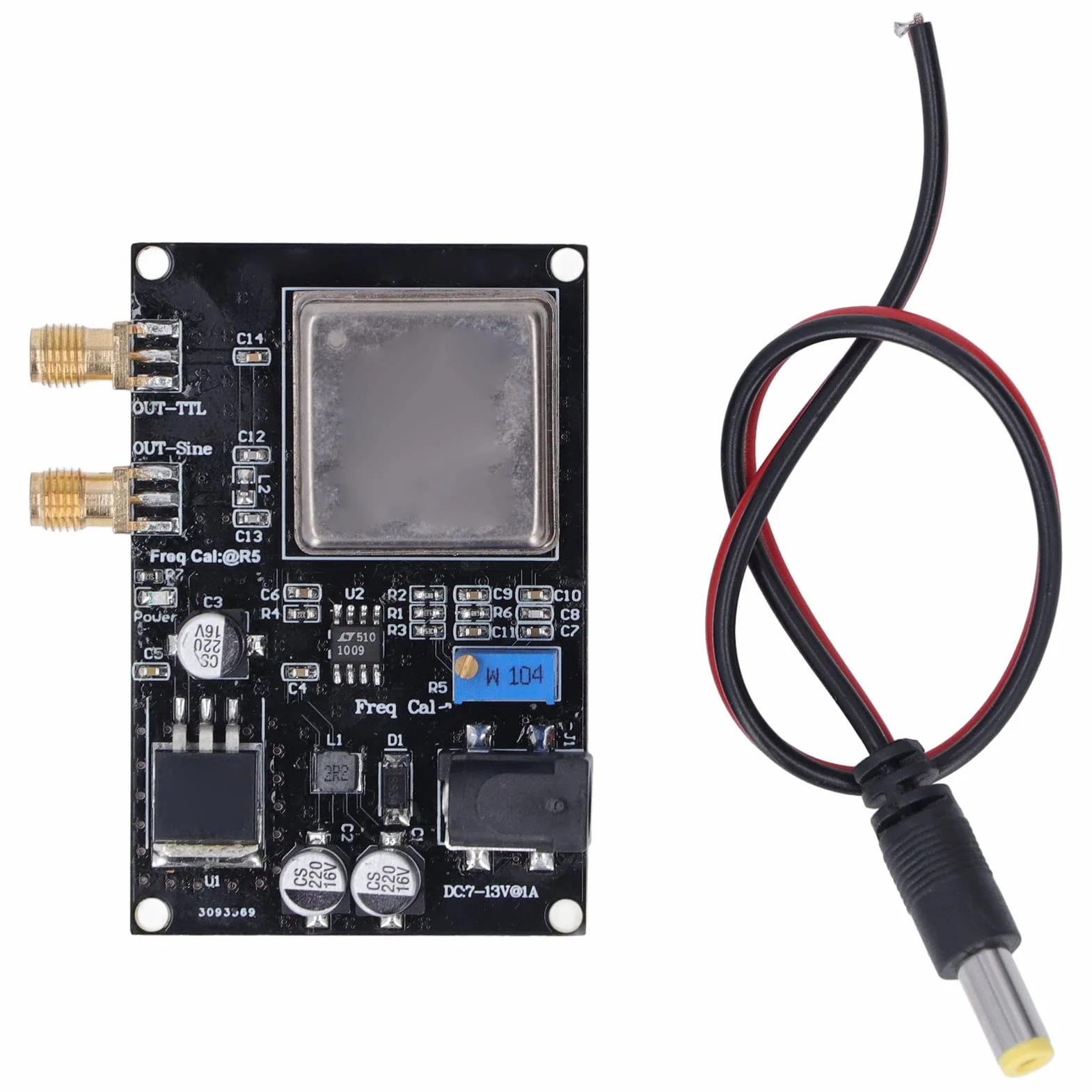 Placa termostática de cuarzo de 10 MHz, ruido de fase extremadamente bajo, módulo de referencia estándar de frecuencia OCXO, multifuncional para sistemas de audio