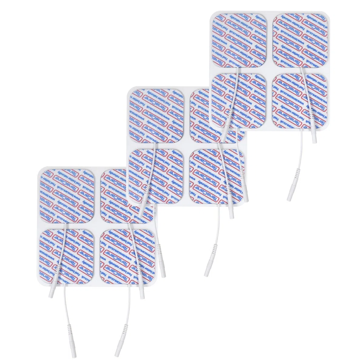 TENScare Juego de 3 paquetes de 4 electrodos superiores de 50 x 50 mm