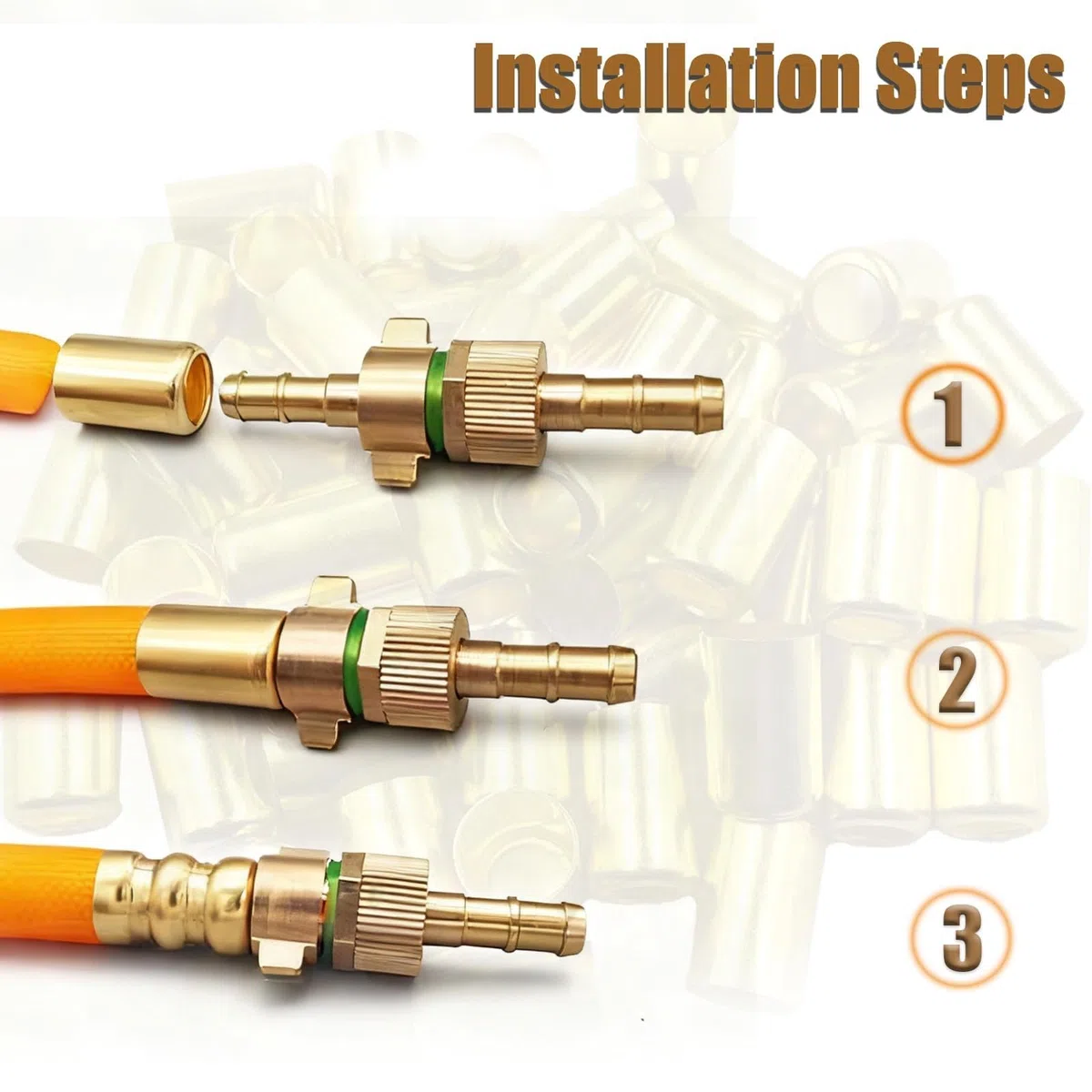 Manguito De Prensa De Latón, Conector De Manguera De Alta Presión (50 Unidades, 11,5 Mm-27 Mm) For Tuberías De Agua Y Proyectos De Bricolaje.(12mm)