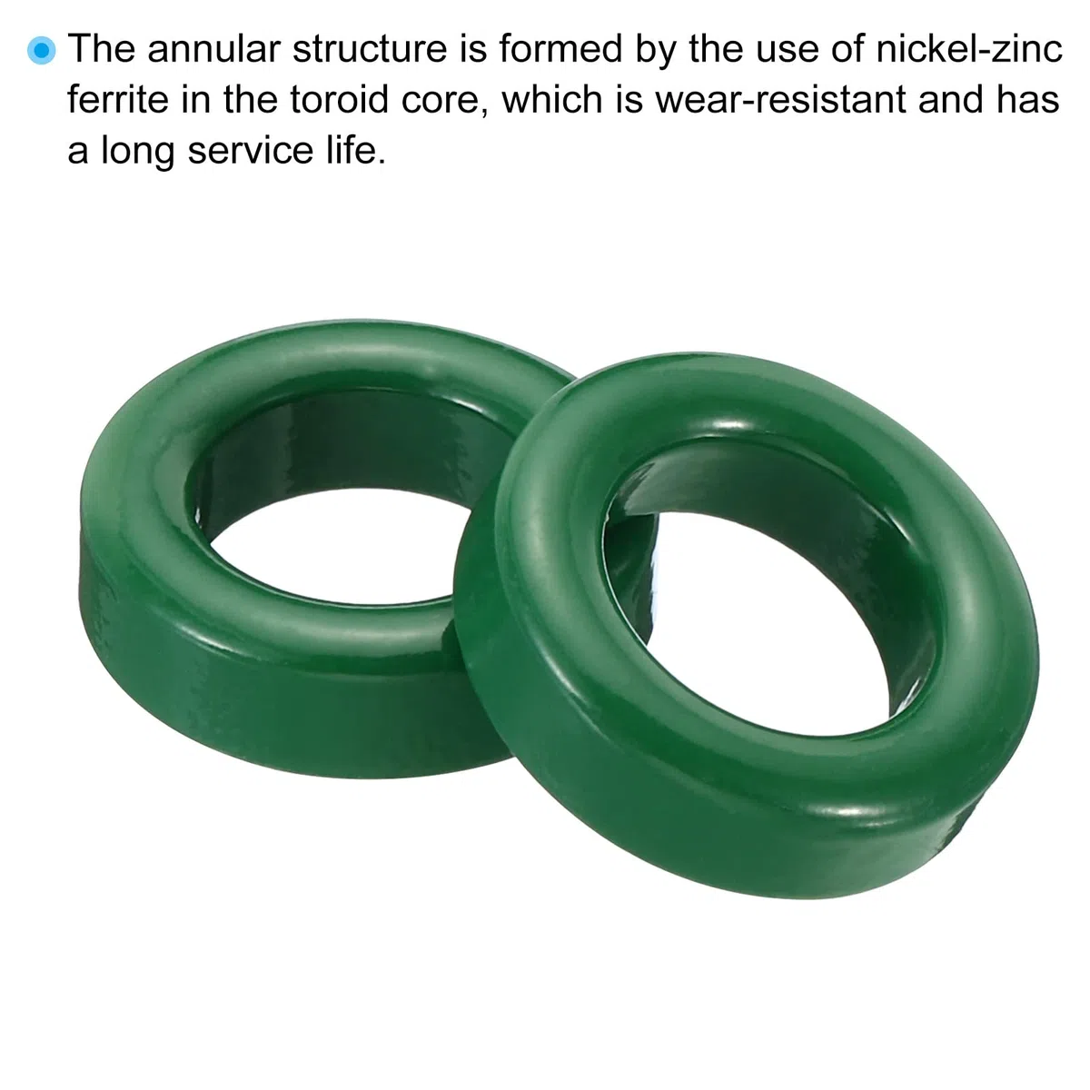 PATIKIL Núcleo toroidal de ferrita, 50 unidades de núcleo toroidal de 0.9 pulgadas ODx0.6 pulgadas IDx0.26 pulgadas de alto, anillos de ferrita transformador de núcleos toroides de ferrita para