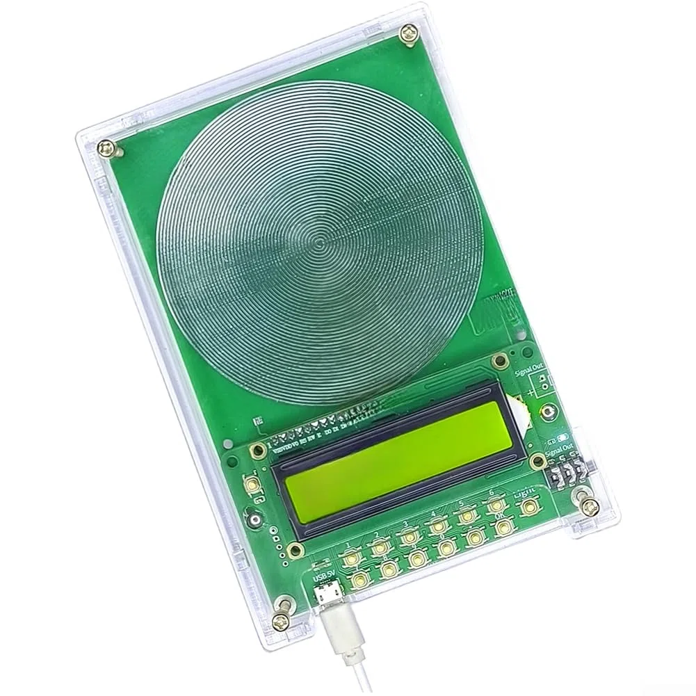 Generador de frecuencia portátil 0.1Hz-99999Hz para resonancia Schumann, unidad de onda sinusoidal ajustable con teclado y PCB verde (A)