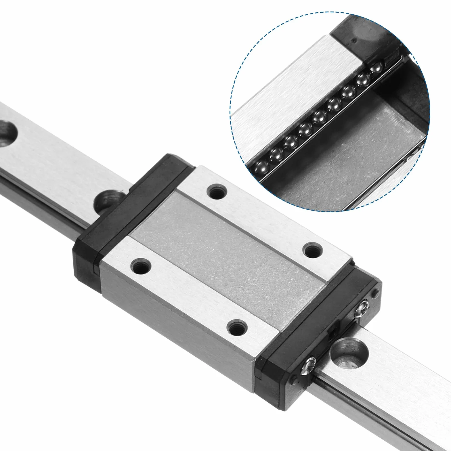 QUARKZMAN MGN12 Guía Lineal De 300 Mm Con Bloque Deslizante MGN12H Y Guía Lineal Mini MGN12 De Plástico Para Impresoras 3D DIY Y Máquinas CNC, Negro