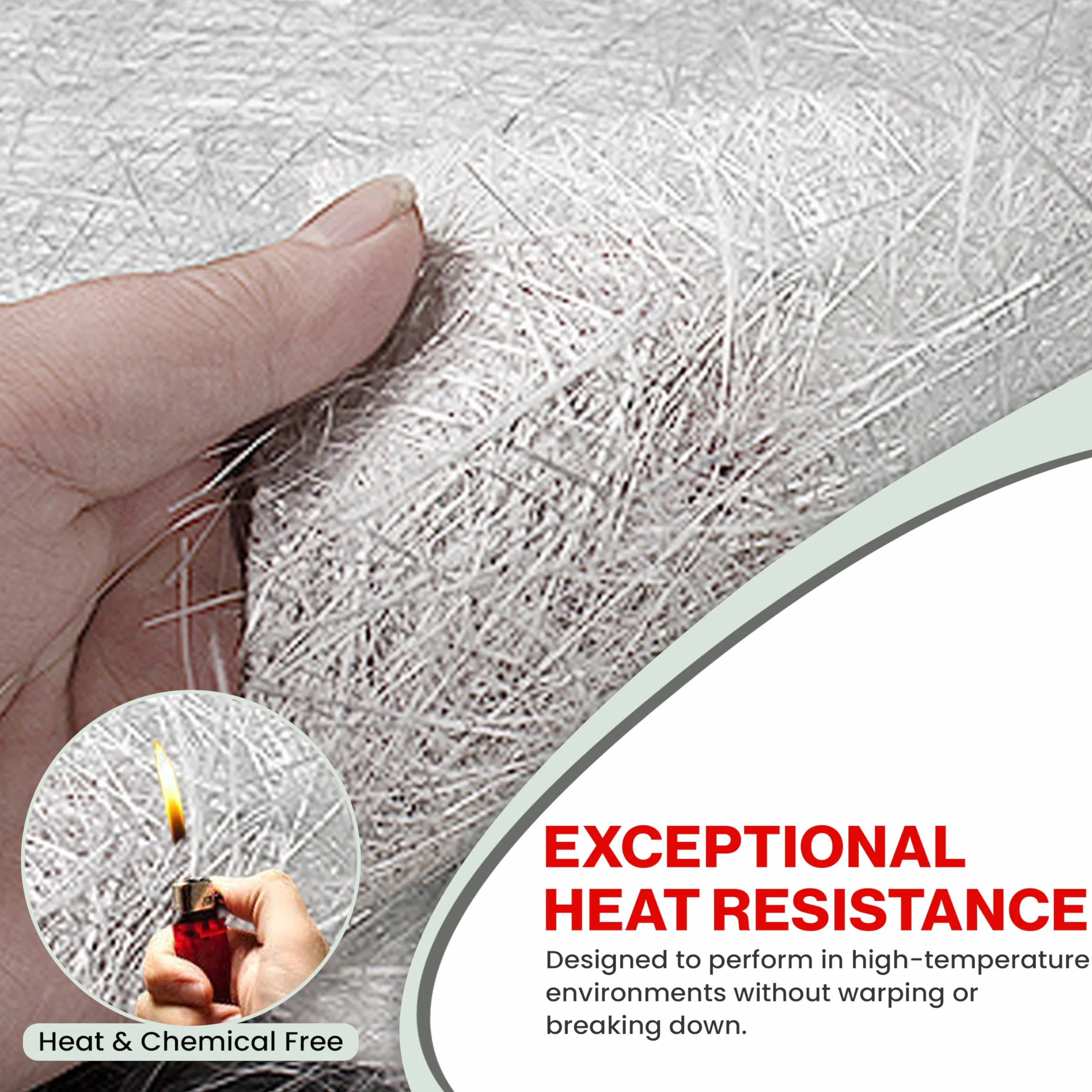 MAT 300 Fibra de vidrio 1 m² – Colchoneta de 300 g/m² de fibra de vidrio – Compatible con resina de poliéster y epoxi – para náutica, bricolaje, moldes, reparaciones de barcos y uso civil