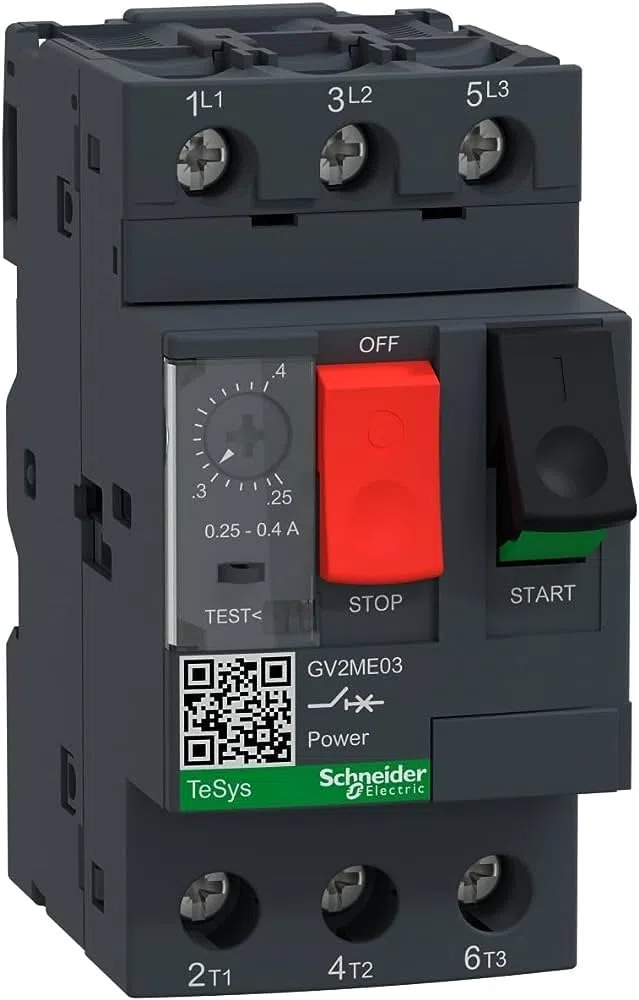 Térmico Gv2me03 – 0,25.... 0,40 A. Interruptor automático Protección Motor, salvamotore