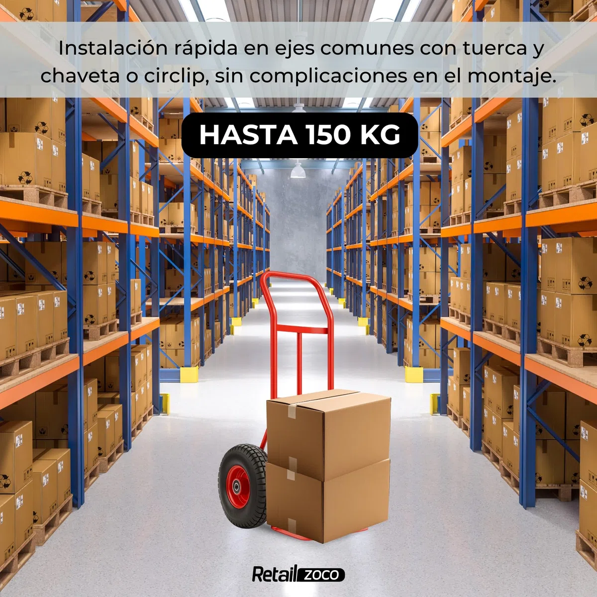 TECHZOCO Ruedas de carretilla, Rueda Carros de Almacén, Rueda neumática, Llanta de Acero, Diámetro 260 mm, Ancho de banda 85 mm, Diámetro buje 20 mm, Soporta hasta 120 Kg, 2 Unidades
