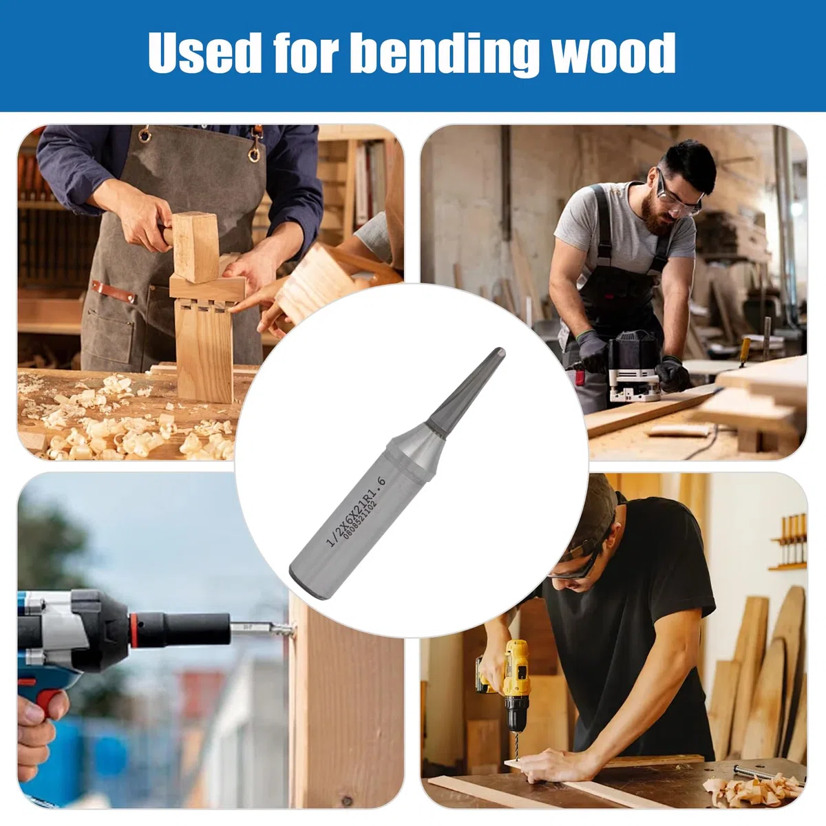 Fresa de madera – Precisión de 12,7 mm y 6,35 mm | Fresa de metal y herramienta de fresado, para madera, laminado, taller de bricolaje, fresado de ranuras, corte, tallado,