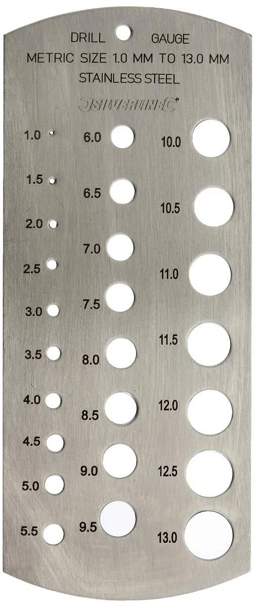 Silverline Tools 598570 - Calibrador de brocas (1-13 mm)
