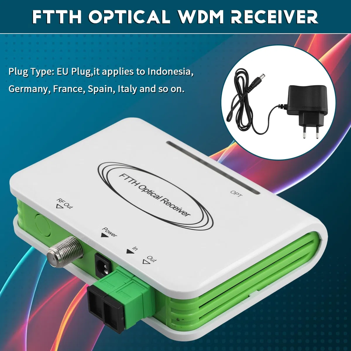 CATV Onu FTTH Receptor Óptico WDM Nodo Óptico Triplexador Activo SC/(A) Enchufe UE