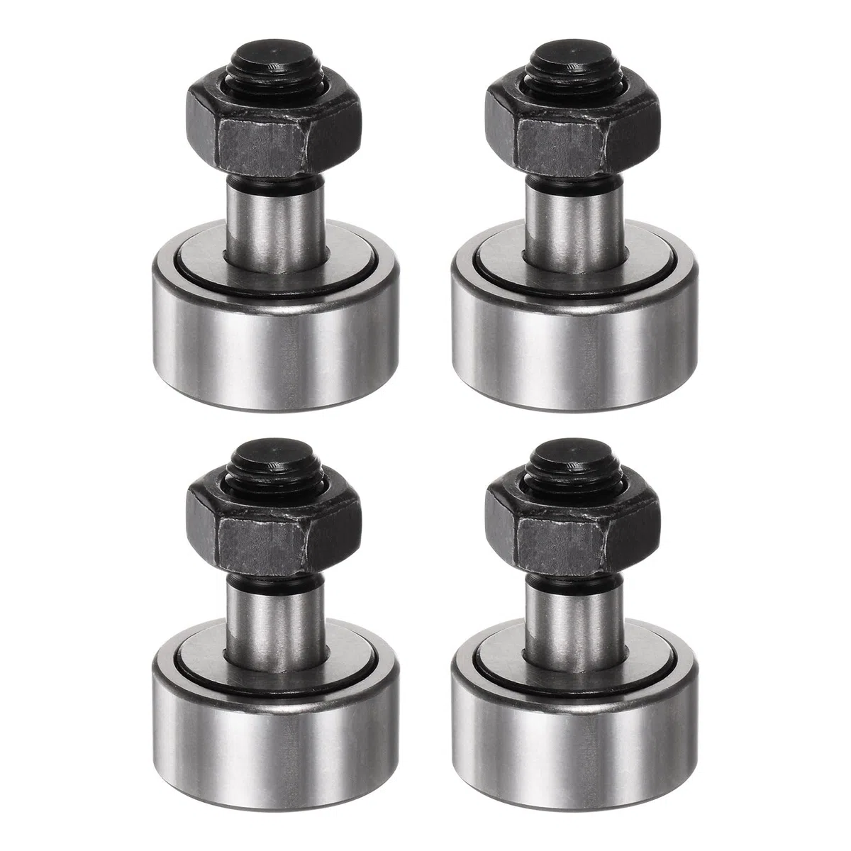 sourcing map 4uds CF12 Leva Seguidor KR30 Aguja Rodillo Rodamiento M12x1.5mm Macho Rosca 30mm Rodillo Diámetro Perno Tipo 14,5mm Rodillo Ancho Miniatura Pista Rodillo Rodamientos