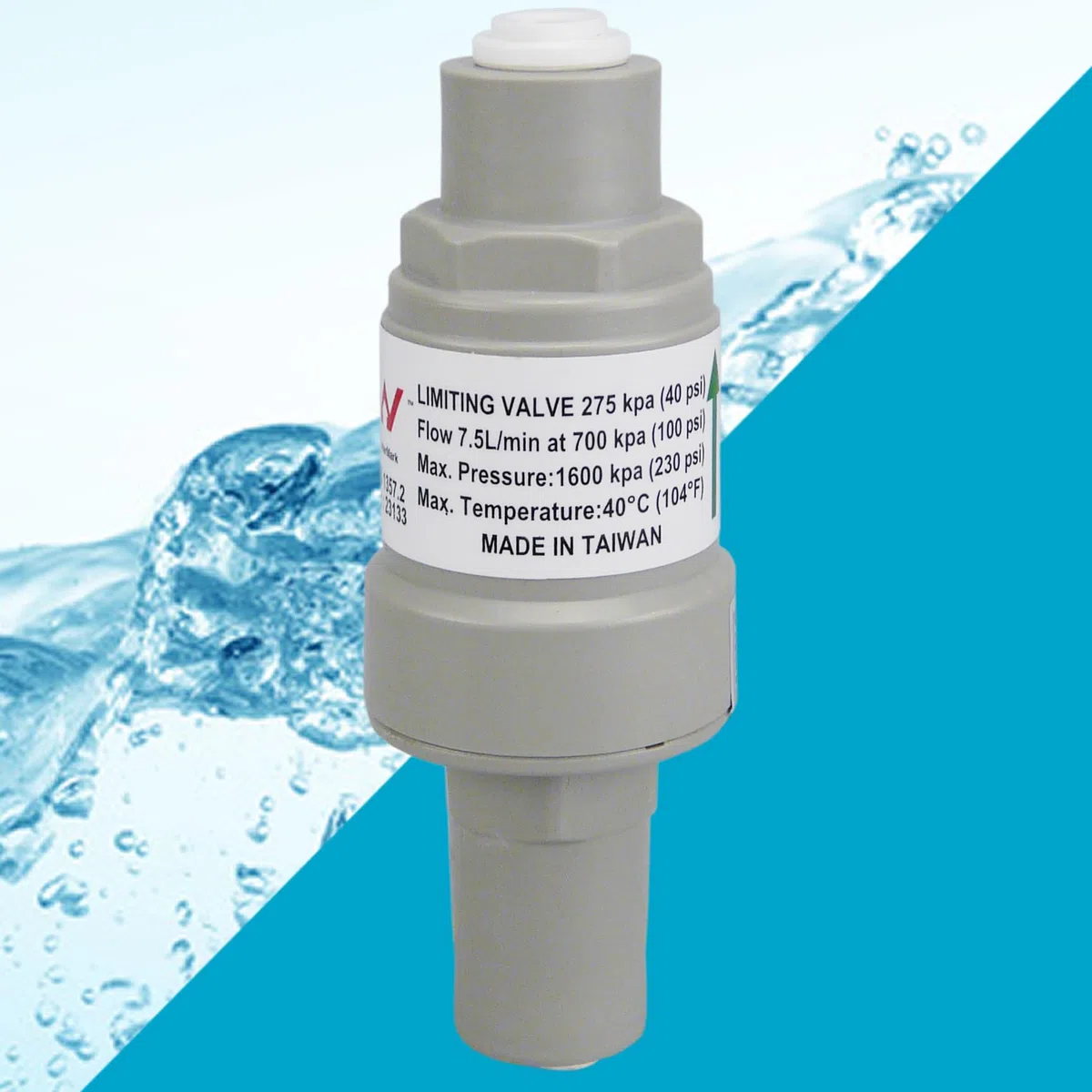 smardy Regulador de presión para sistema ósmosis inversa con conexión de agua fija, reductor-presión 2,75bar para manguera 1/4", limitador-presión para frigoríficos side by side dispensador de agua