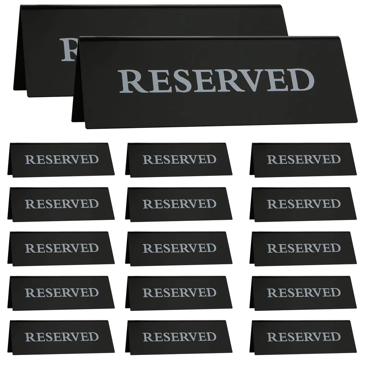 JMIATRY 20 Pcs reservado mesa restaurante 15x5cm, Pizarra Pequeña, letreros de mesa reservados para restaurante, boda, reserva de asientos