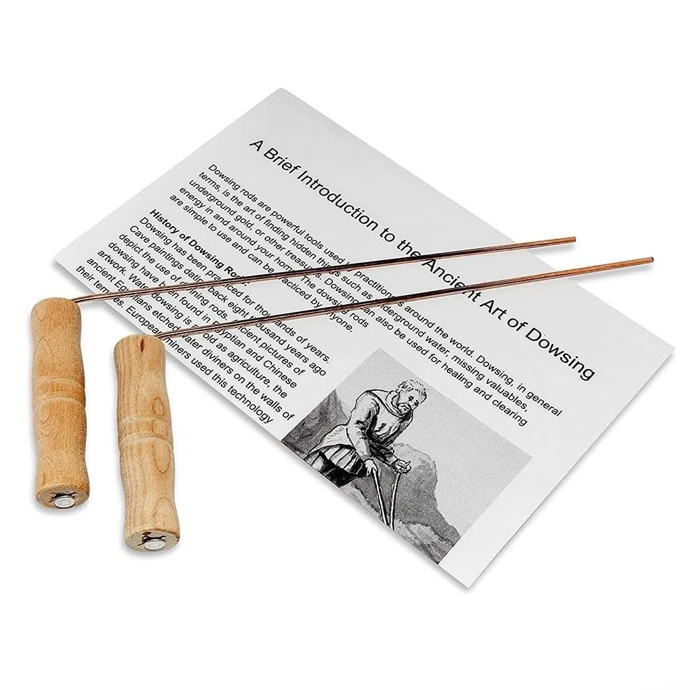2 varillas de cobre puro 99.9%, varillas de radiestesia de cobre, varillas de radiestesia de cobre, herramienta de rotación de varilla de radiestesia de cobre para herramienta de adivinación con asas