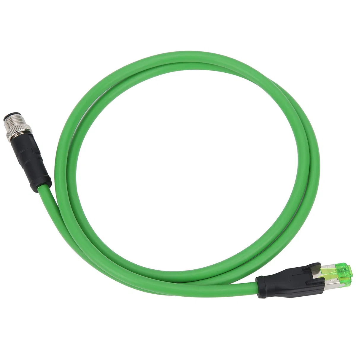 Cables Ethernet Cable de conexión M12 a RJ45 Cable de red de 4 pines para aplicaciones Ethernet industriales Cable de red impermeable IP67