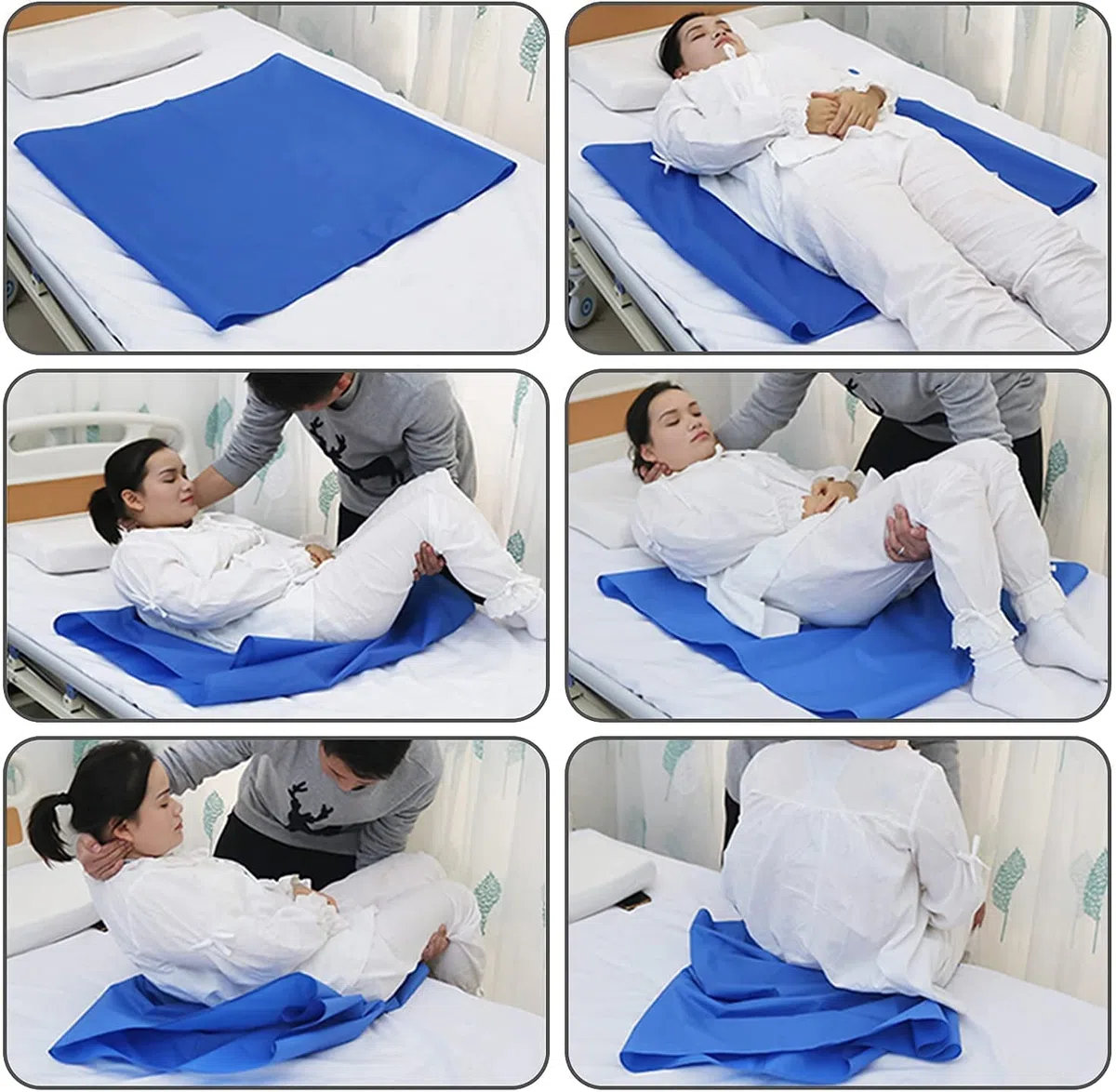 Sábanas deslizantes para pacientes en mudanza en la cama, hospitales y uso en el hogar, sábanas de hospital de transferencia para reposicionamiento para coches, sillas de ruedas. (90 cm x 68 cm)