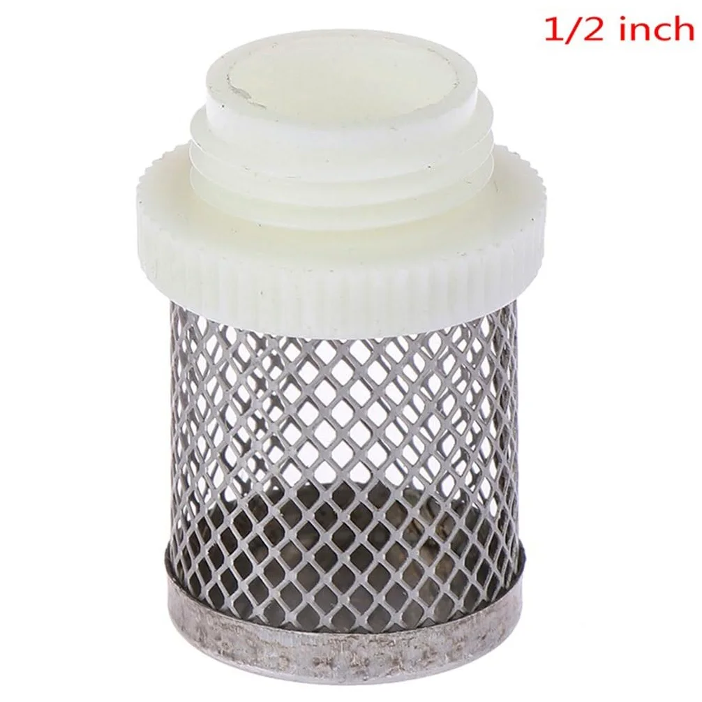 Válvula de retención de pie for filtro, 2 unidades de 1/2", 3/4" y 1" de acero inoxidable, for riego de jardines, acuarios y peces (3/4")(1/2")