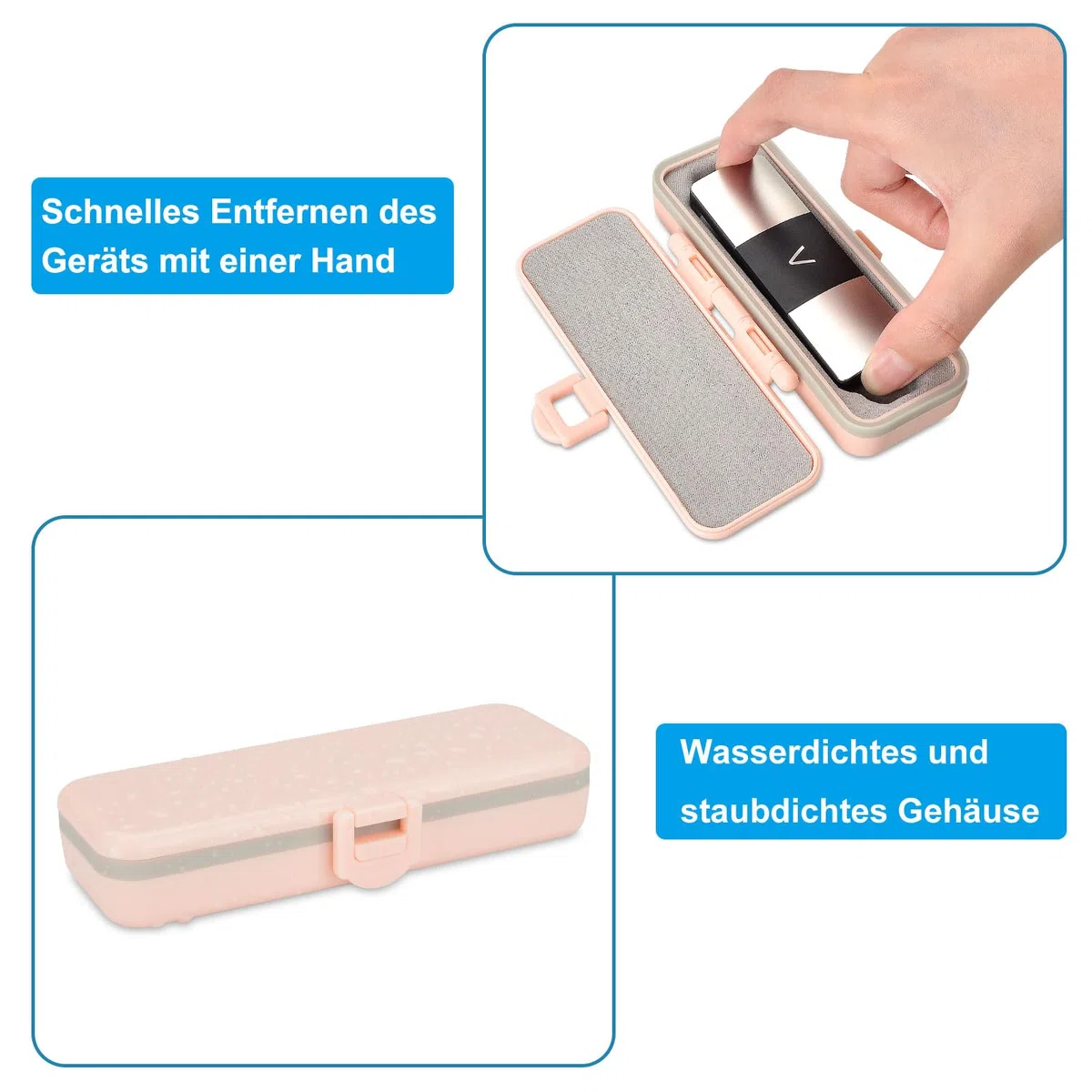 iGuerburn Funda rígida para AliveCor KardiaMobile 6 Lead Personal ECG, monitor de corazón, funda para KardiaMobile 6L ECG (rosa)