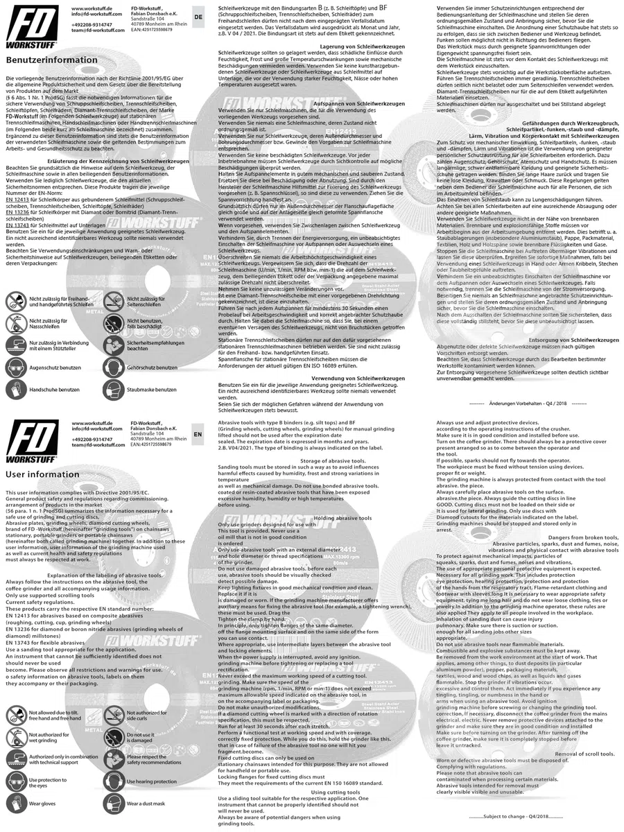 Discos abrasivos de abanico prémium con revestimiento de cinc, 10 unidades, diámetro de 115 mm, grano 40, para metal, acero y madera, recubiertos de corindón de circonio