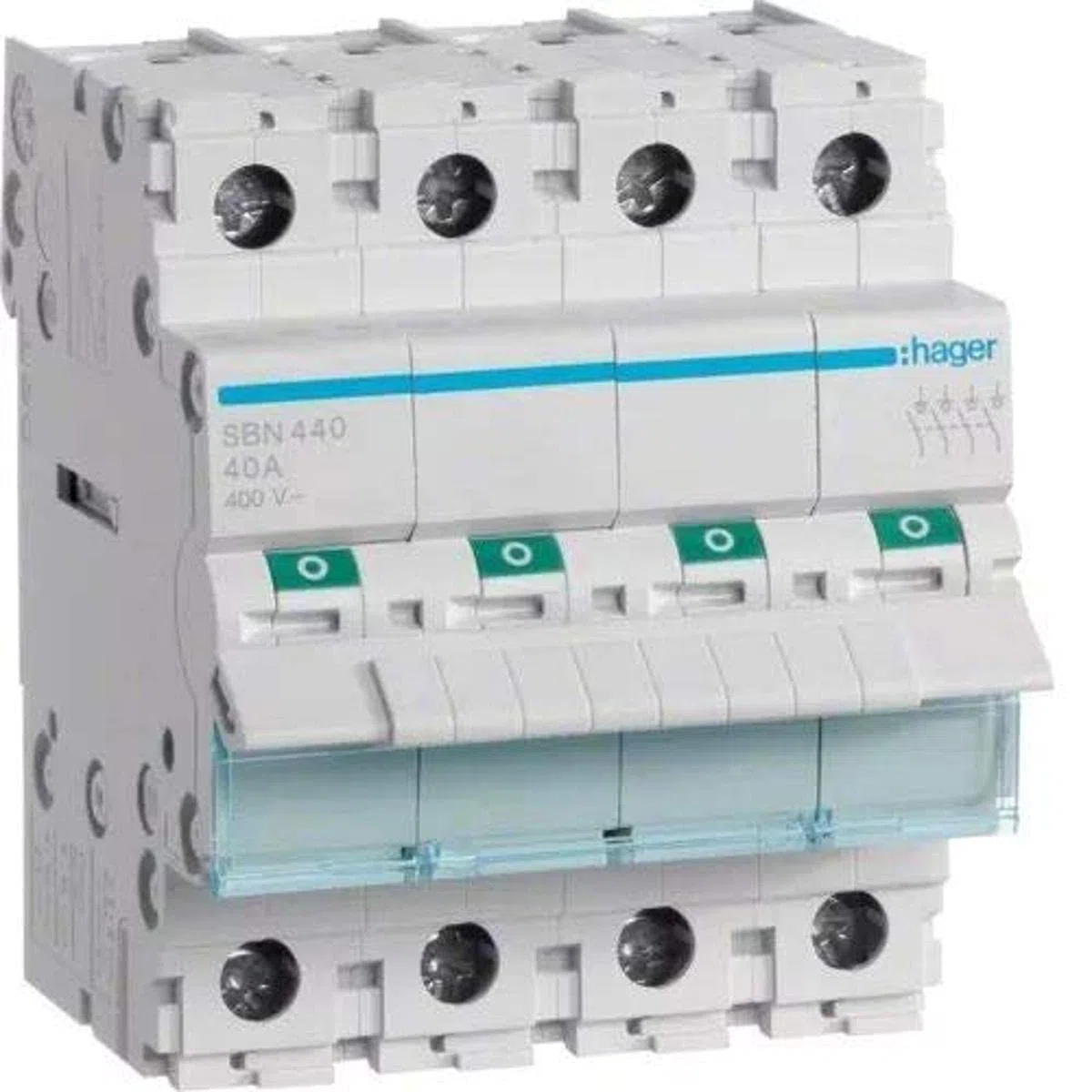 Hager sb - Interruptor modular corte sb 4 polos 40a