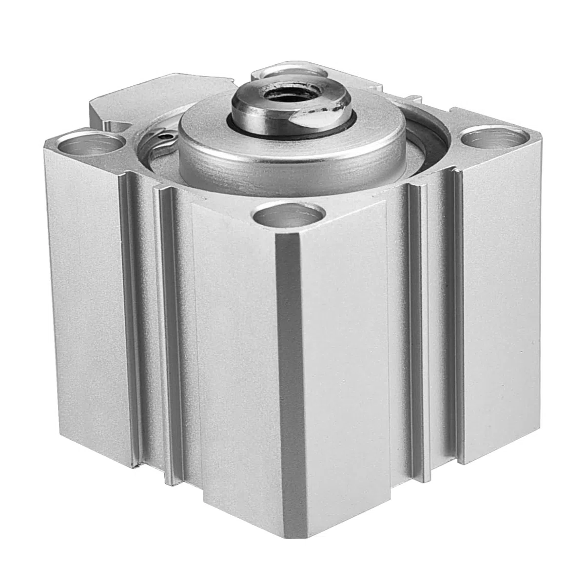 Heschen Cilindro de aire de aluminio compacto neumático, SDA 50-25, diámetro 50mm, carrera 25mm, tamaño de puerto PT1/4 '', efecto doble