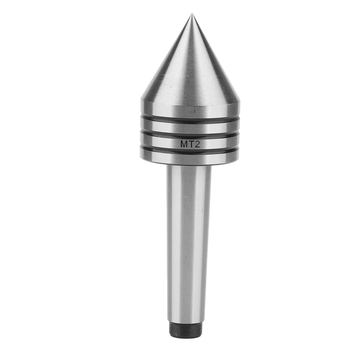 Contrapunto Live Center HSS, Alta Precisión, Resistente al Desgaste, 60 Grados, MT2, Rodamiento Giratorio, para Carpintería CNC y Torneado Cónico