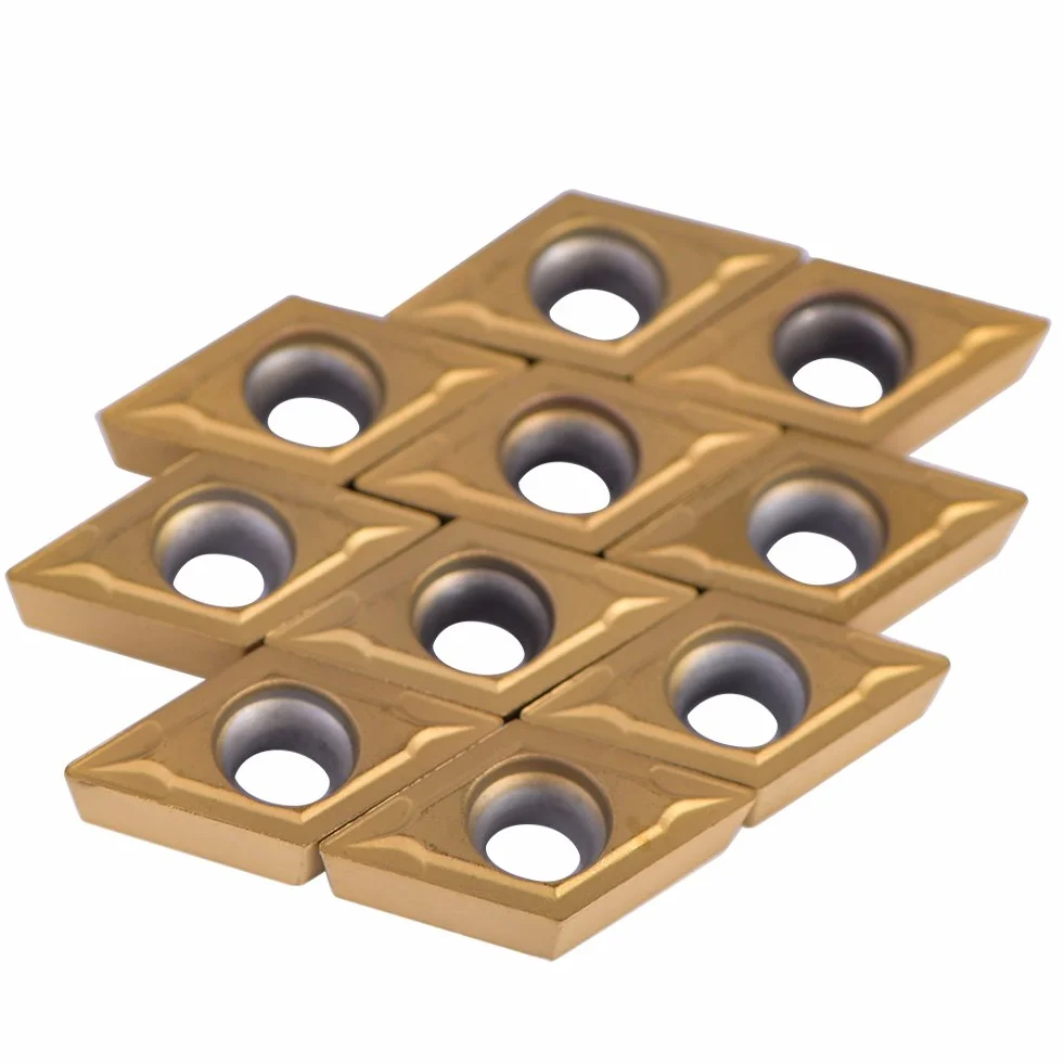 10Pcs Insertos Carburo CNC, DCMT11T304-HM YBC251 Inserciones CNC Herramienta de Torneado para Acero Semielaborado