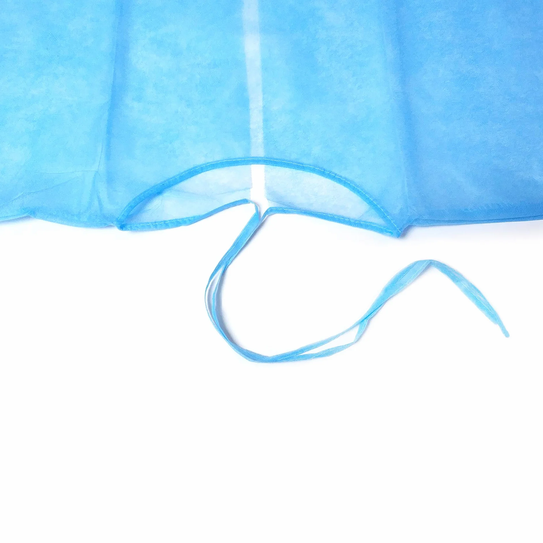 10x Batas Sanitarias Desechables - Repelentes al Agua - 30GSM - 100% Polipropileno no Tejido - Talla Única CE - Categoría de Protección I - Calidad Profesional - Azul - 10 Unidades - Dmm-Europe
