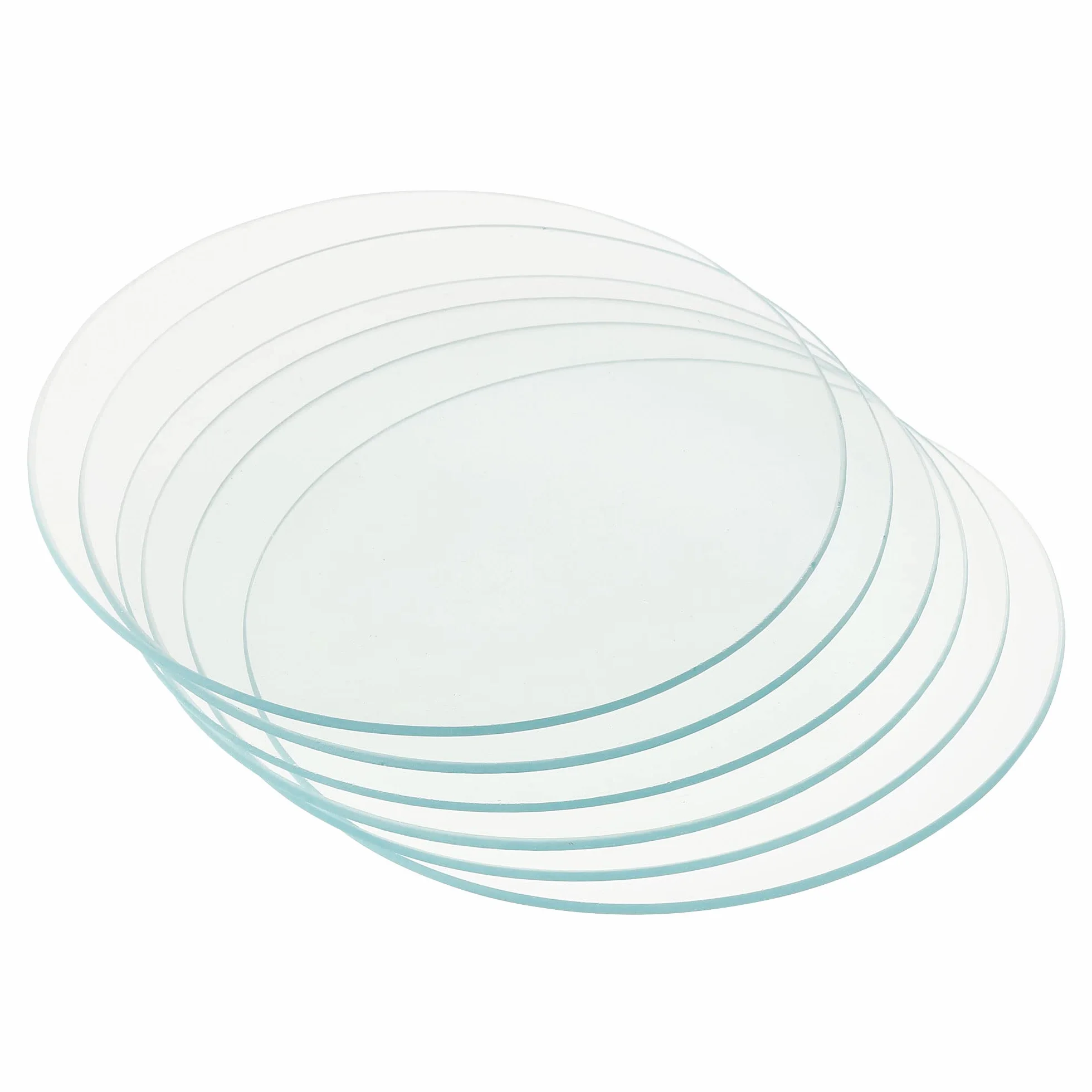 PATIKIL 120mm Diámetro Reloj Cristal, 6 Paquetes Precipitados Vaso Cubierta Liso Bordes Biselado Arco para Laboratorio, Transparente