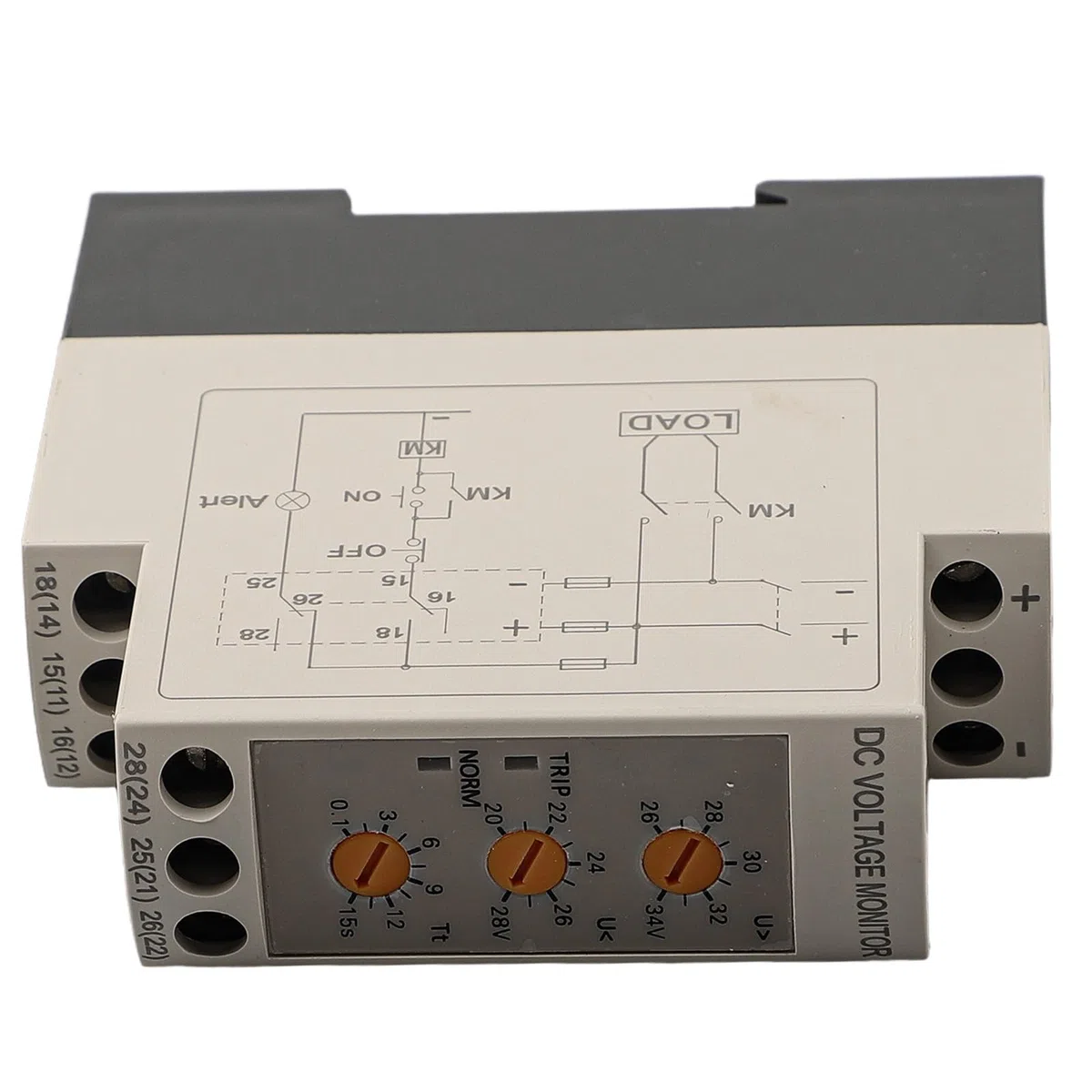 FACAIIO DVRD DC Sobretensión y Subtensión para relé de protección DC12V 24V 36V 48V Circuitos con retardo ajustable e indicadores LED
