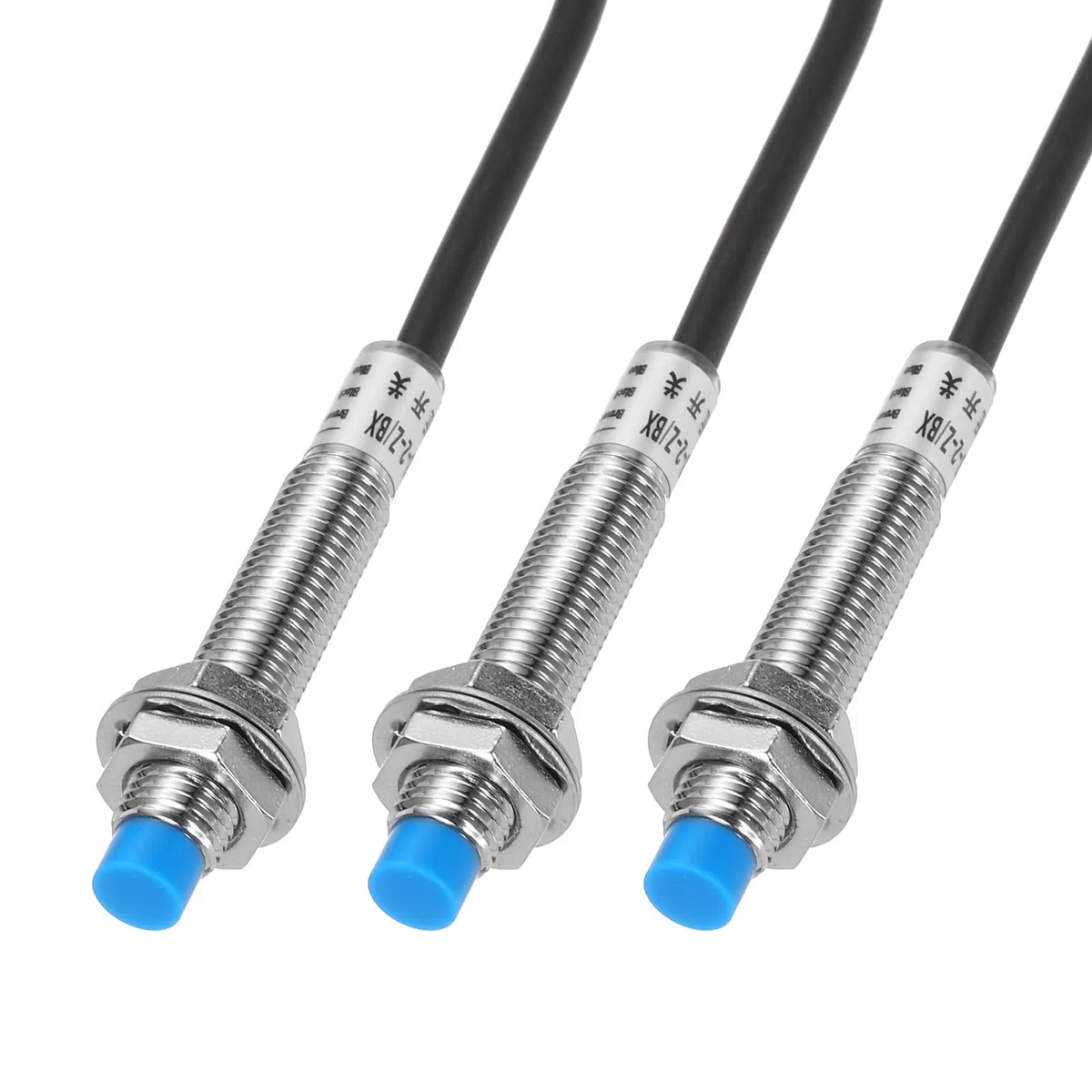 QUARKZMAN Sensor De Proximidad Inductivo M8 De Enfoque Interruptor De Sensor De Proximidad NO Normalmente Abierto NPN Distancia De Detección 2mm DC 6-36V LJ8A3-2-Z/BX 3.9ft 3Pcs