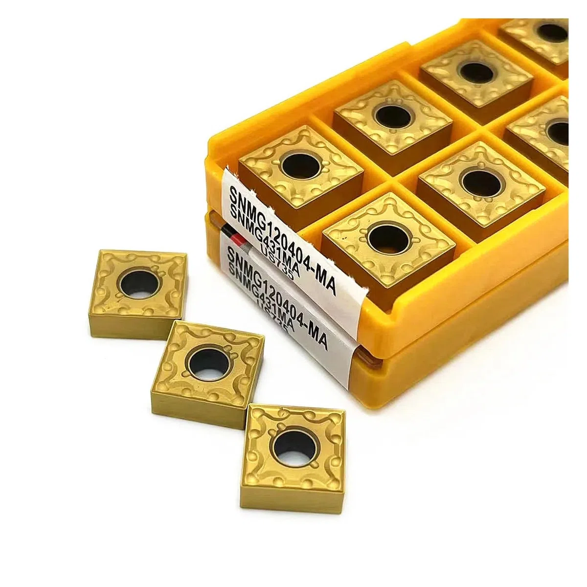 Inserto de carburo SNMG120404 SNMG120408 MA VP15TF UE6020 US735 herramienta de torno CNC de torneado cilíndrico de Metal SNMG 120404 120408(SNMG120404 US735)