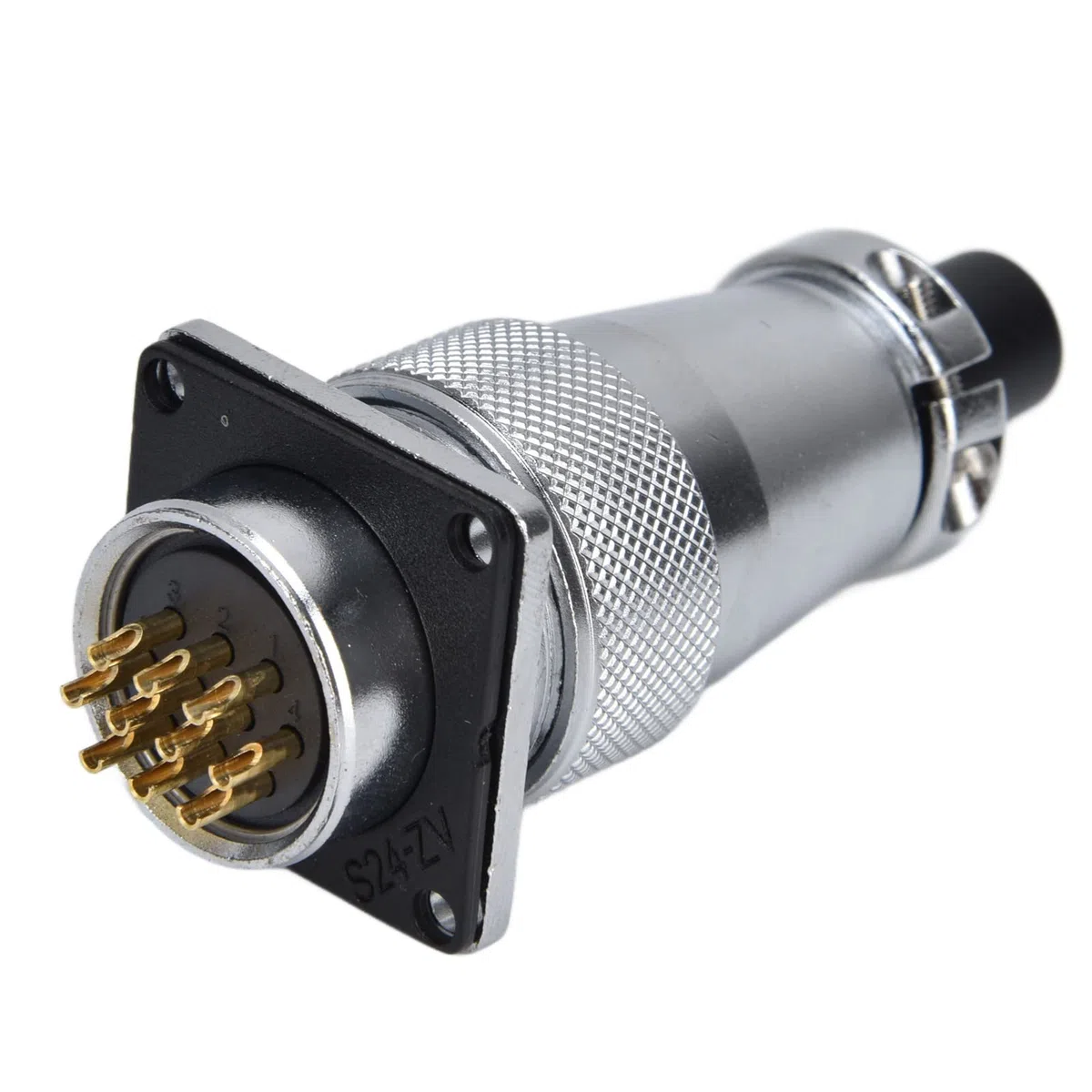 Conector Industrial 10 Pines Macho Hembra para Panel, Conector Cable Metálico 10mm 4 Pares, Industrial Macho Hembra Accesorio de Conexión Seguro y Duradero