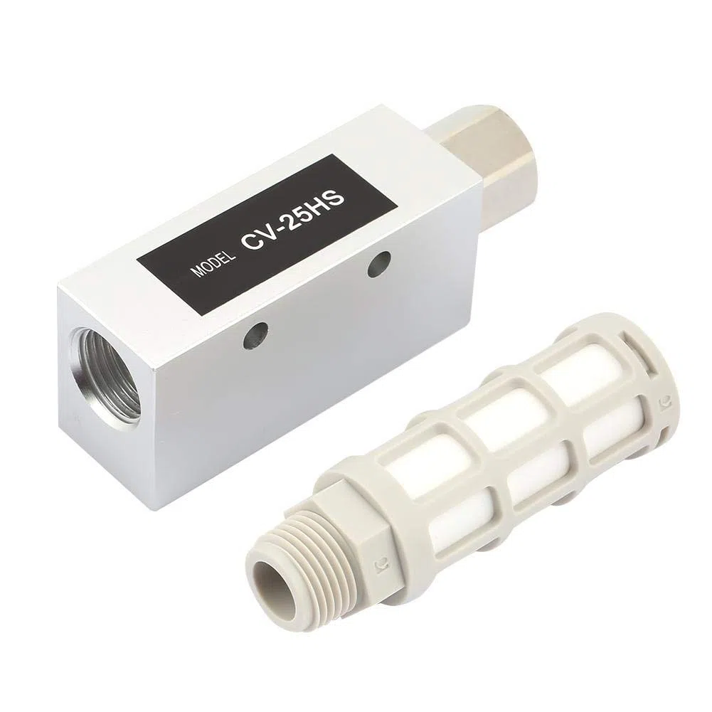 Akozon Generador de vacío,Eyector De Vacio Válvula Del Generador válvula de Control negativo con silenciador CV-25HS