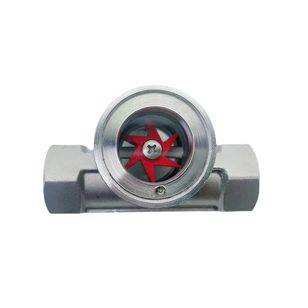 Visor indicador de Flujo de Agua BSP de Acero Inoxidable 304 con Impulsor de plástico (Size : 1")