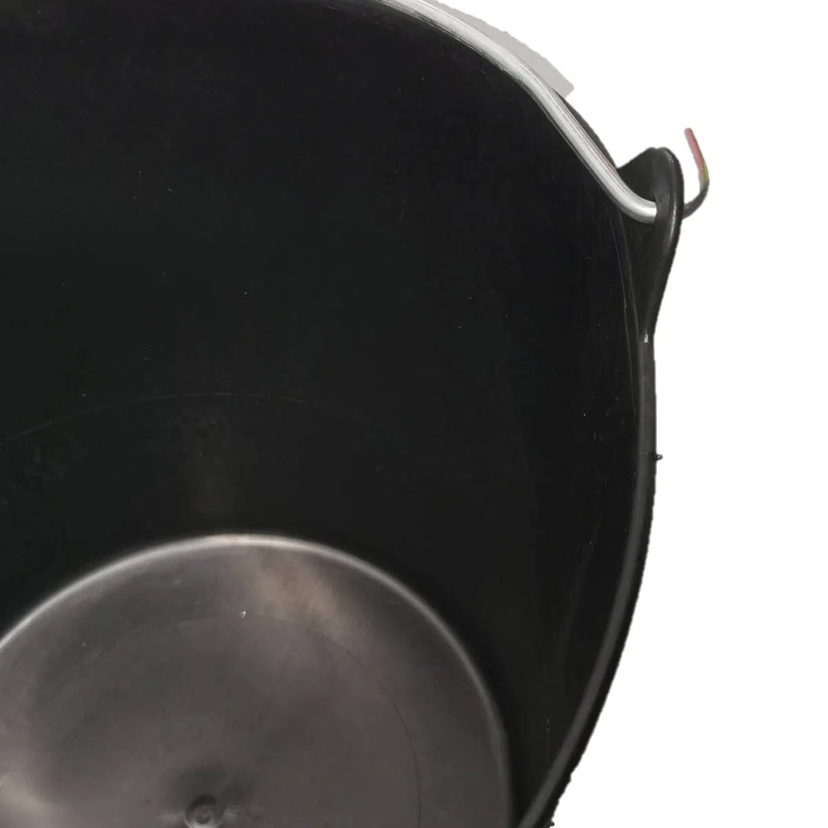Tradineur - Pack de 4 Cubos de plástico con asa metálica, 35,1 x 30,3 cm, Ideal para Trabajo de Vendimia, Agricultura (26 litros - Negro)