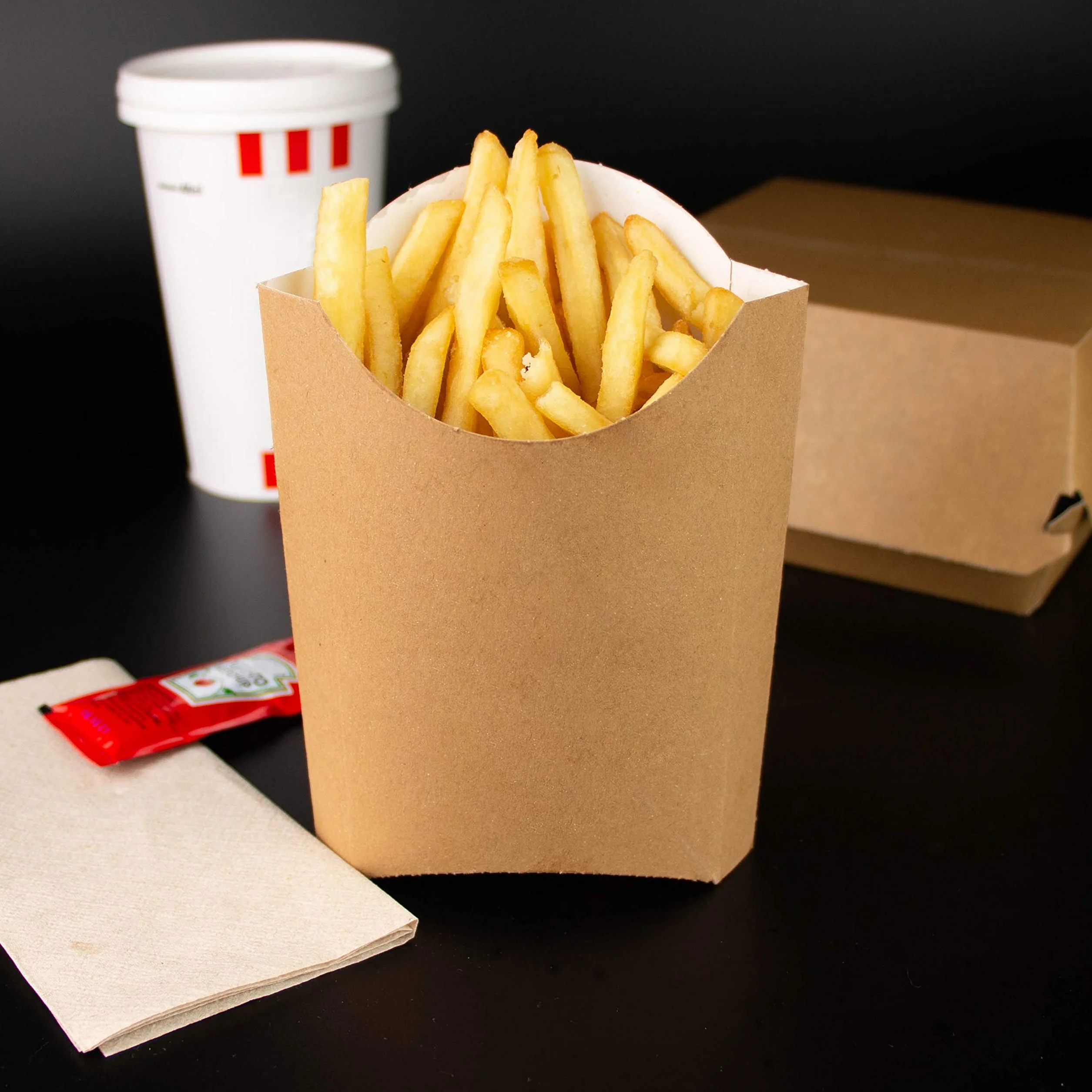 Lote de 200 Bolsitas de Patatas Fritas en Cartón Reciclado (135 gr)