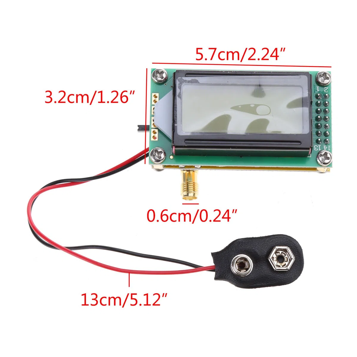 Módulo de contador de frecuencia, módulo de medición de Hz para radio de jamón, pantalla LCD de 1 a 500 MHz, contador de frecuencia portátil para radio A Cb