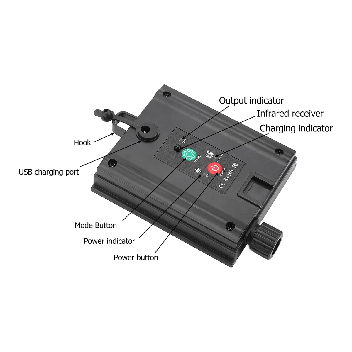 Controlador Solar Automático para Luces de Cadena, Impermeable con 8 Modos de Parpadeo y Brillo Ajustable, Panel Solar Polisilicio 3V, Regulador de Energía para Decoración Exterior