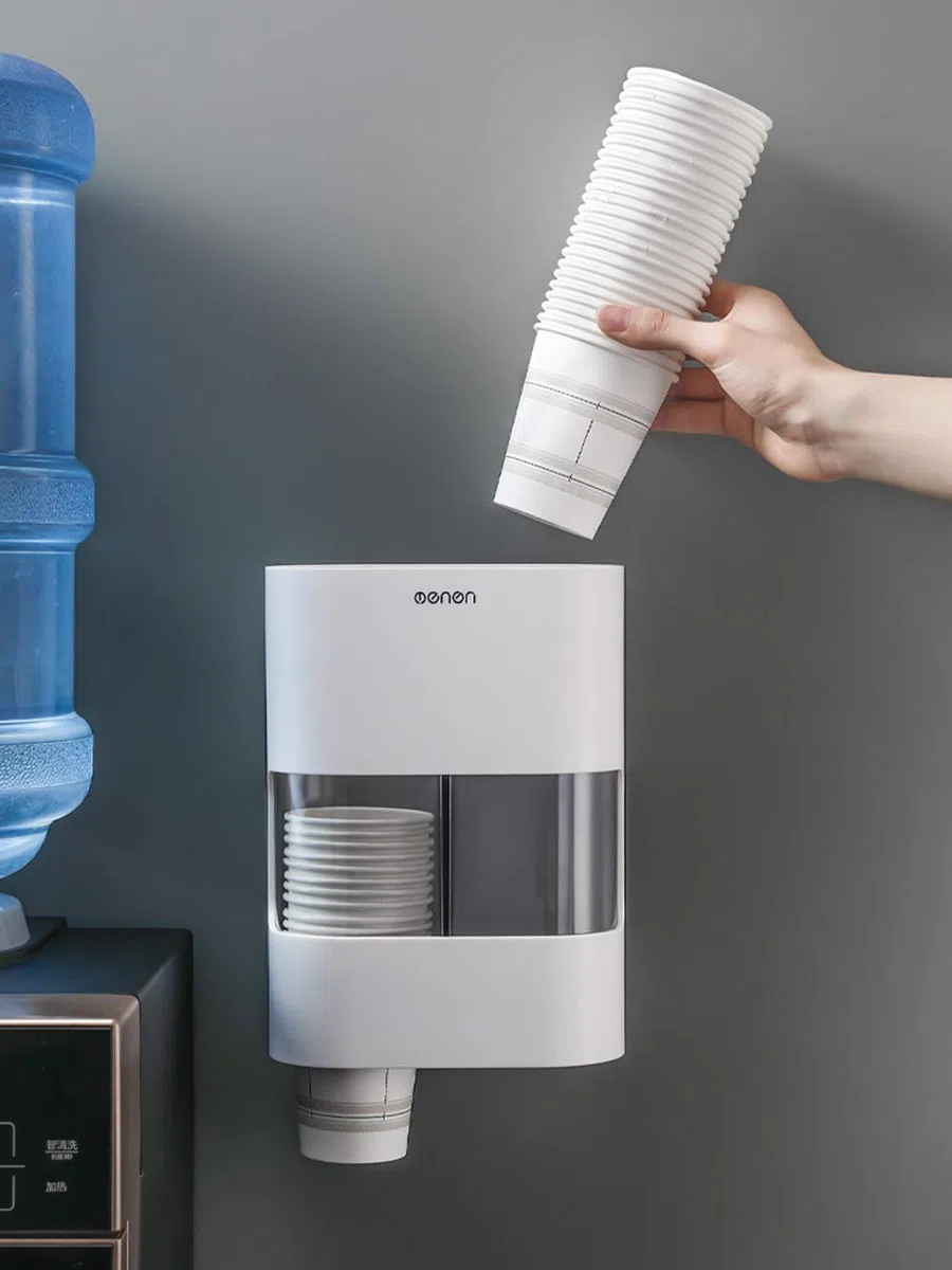 MHTECH Soporte automático para tazas, dispensador de vasos de papel, dispensador de vasos de papel desechable (ZBFPQ-HS)